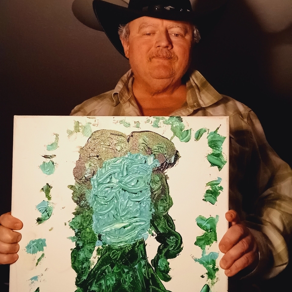 Abstract Red and Blue Art Canvas - Picture 7 of 10